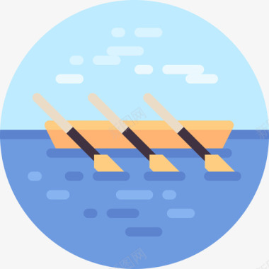 划艇奥运会4级平手图标图标