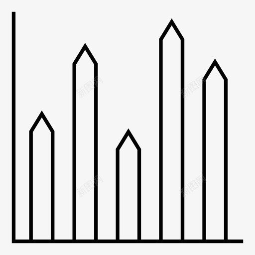 图表增长统计图标svg_新图网 https://ixintu.com 商业图表和图表线 图表 增长 统计