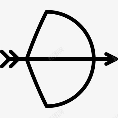 射箭体育和游戏直线射箭图标图标