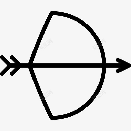 射箭体育和游戏直线射箭图标svg_新图网 https://ixintu.com 体育和游戏 射箭 直线射箭
