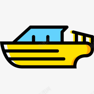 快艇运输4号黄色图标图标