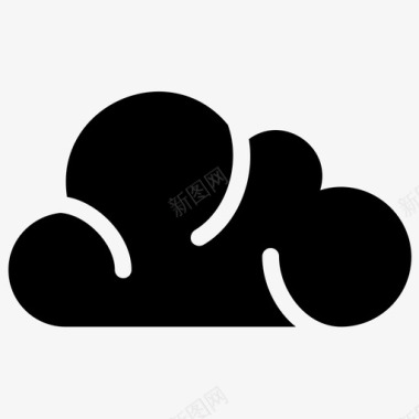 云多云天气雾图标图标
