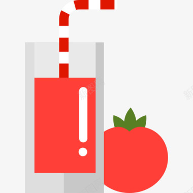 番茄汁食品水果和蔬菜汁收集图标图标