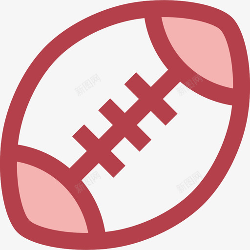 橄榄球教育1红色图标svg_新图网 https://ixintu.com 教育1 橄榄球 红色