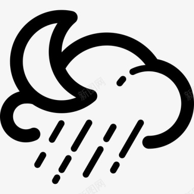 雨17号天气线性图标图标