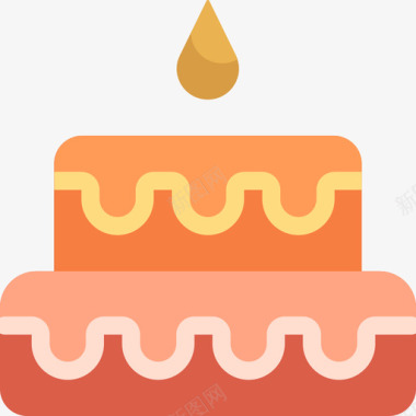 生日蛋糕婴儿2扁平图标图标