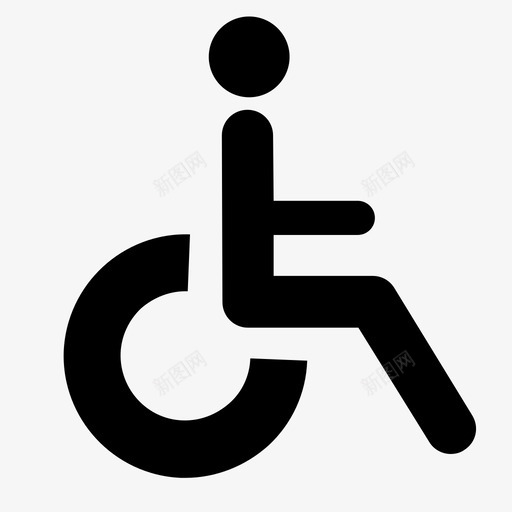 人残疾人标志图标svg_新图网 https://ixintu.com 人 标志 残疾人 用户界面 轮椅