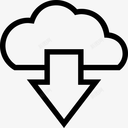 云计算生产力和发展集合线性图标svg_新图网 https://ixintu.com 云计算 生产力和发展集合 线性