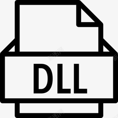 Dll文件格式线性图标图标