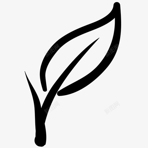 植物生长叶子图标svg_新图网 https://ixintu.com 叶子 植物 生长 自然