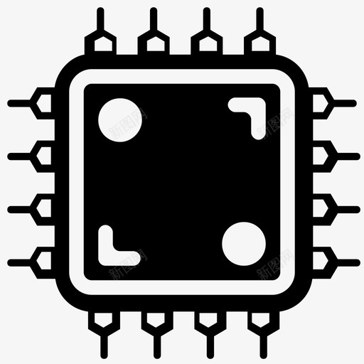 集成电路电子电路微芯片电路图标svg_新图网 https://ixintu.com 人工智能字形图标 半导体 微控制器 微芯片电路 电子电路 集成电路