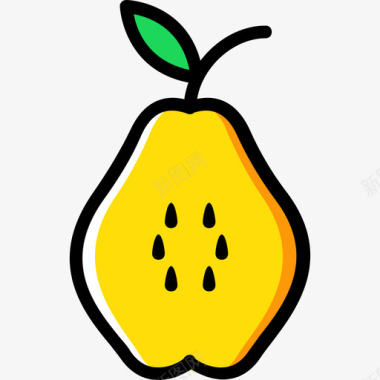 梨美食黄色图标图标
