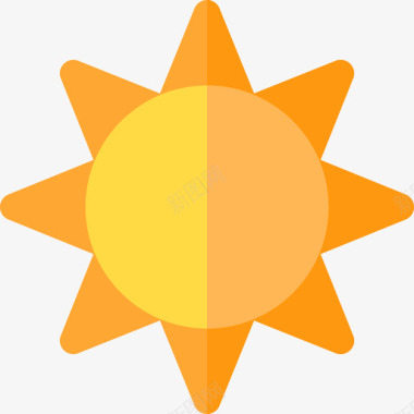 太阳嘉德林平坦图标图标