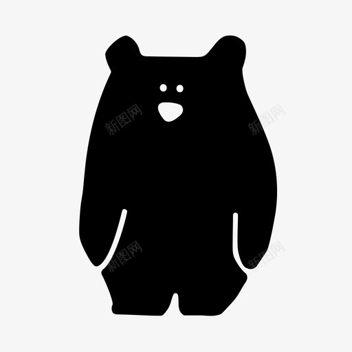 熊动物卡通图标svg_新图网 https://ixintu.com 动物 卡通 可爱 小熊 泰迪 熊