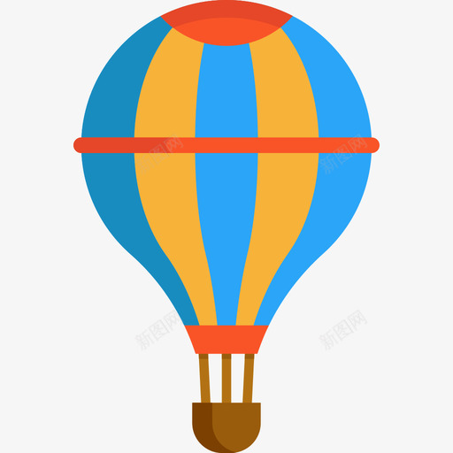 气球旅行平底色图标svg_新图网 https://ixintu.com 旅行平底色 气球