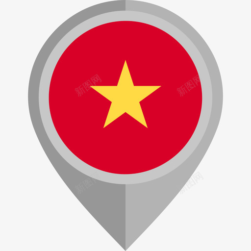 越南国旗圆形图标svg_新图网 https://ixintu.com 国旗 圆形 越南