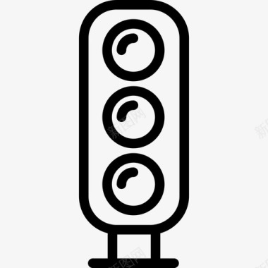 交通灯交通工具直线交通图标图标