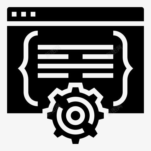 代码编程软件图标svg_新图网 https://ixintu.com 代码 机器人工程字形 编程 网站 软件