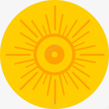 太阳生态3圆形平面图标图标