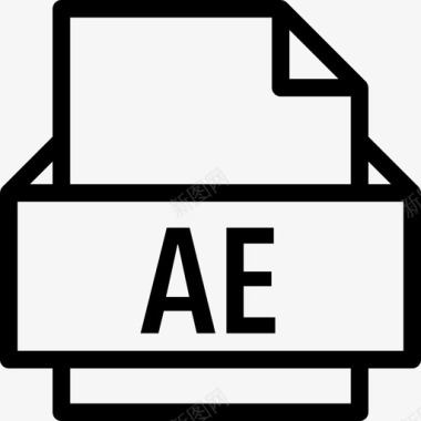 AE文件格式线性图标图标