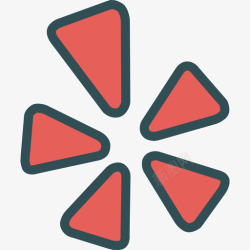 Yelp的品牌和标志Yelp品牌线性颜色图标高清图片