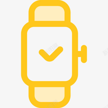 智能手表商务和办公3黄色图标图标