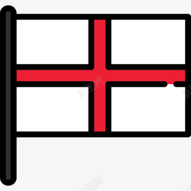 英格兰国旗收藏2桅杆图标图标