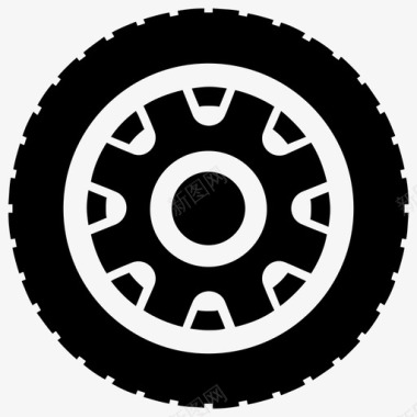 摩托车轮胎摩托车车轮轮胎图标图标