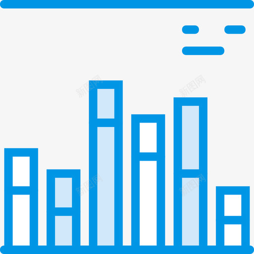 条形图商业和营销蓝色图标svg_新图网 https://ixintu.com 商业和营销 条形图 蓝色