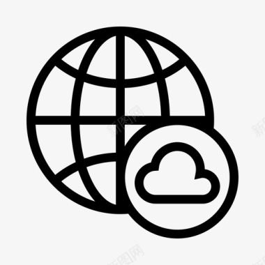 全球云地球世界图标图标