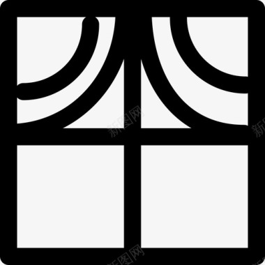 窗户家具932px线图标图标