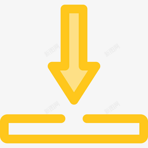 网络按钮2黄色图标svg_新图网 https://ixintu.com 下载 网络按钮2 黄色