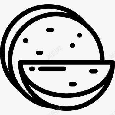 玉米饼墨西哥元素7直线型图标图标