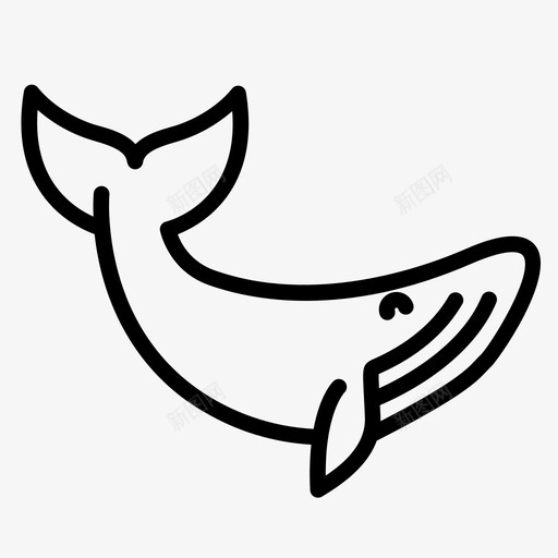 鲸鱼鱼类大自然图标svg_新图网 https://ixintu.com 大自然 浮游生物 海洋 鱼类 鲸鱼