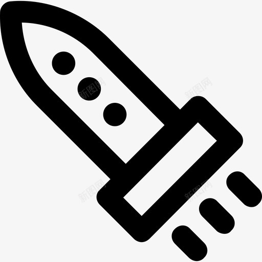 火箭飞船运输元件粗体圆形图标svg_新图网 https://ixintu.com 火箭飞船 粗体圆形 运输元件