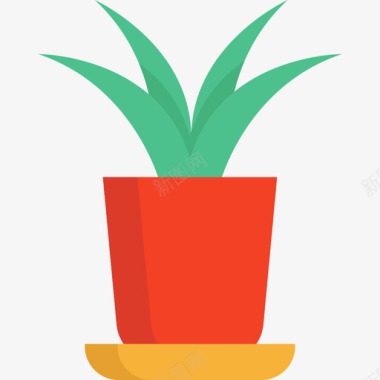 植物家具平面颜色图标图标
