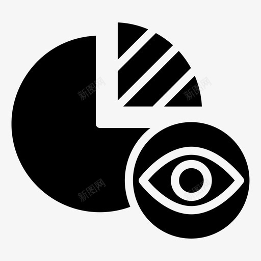 饼图分析眼睛图标svg_新图网 https://ixintu.com 分析 图表 眼睛 视图 饼图