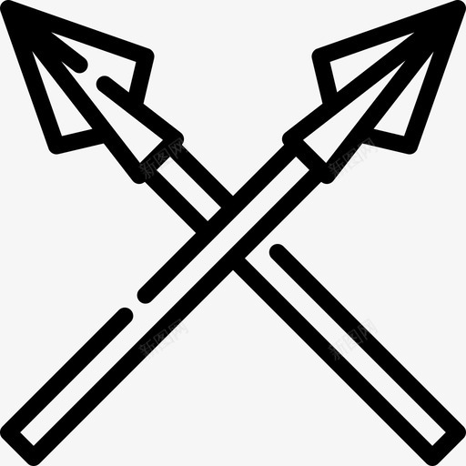 长矛维京人直系图标svg_新图网 https://ixintu.com 直系 维京人 长矛