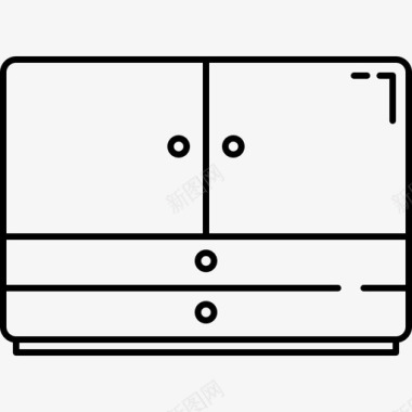 抽屉柜家具19128px线图标图标