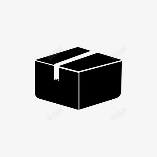 箱子纸板箱密封图标svg_新图网 https://ixintu.com 密封 箱子 纸板箱 胶带箱