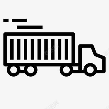 卡车集装箱交货图标图标