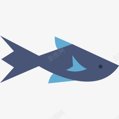 鱼动物海洋生物扁平的颜色图标图标