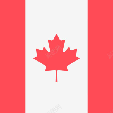 加拿大国际旗帜4方形图标图标