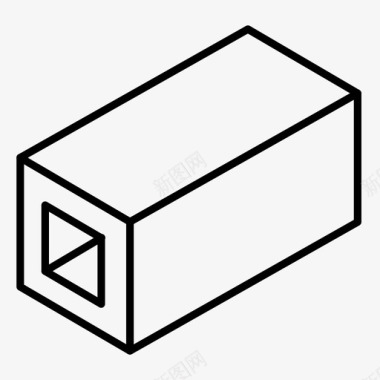 长方体三维块体图标图标