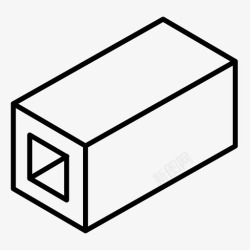 块体长方体三维块体图标高清图片
