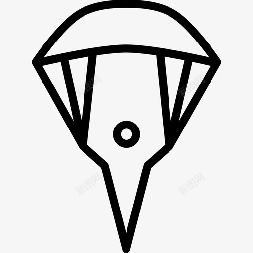 降落伞运动3直线型图标svg_新图网 https://ixintu.com 直线型 运动3 降落伞