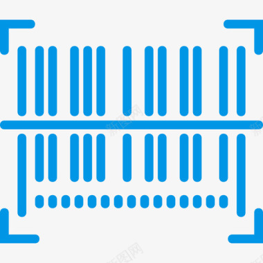 条形码商业和营销蓝色图标图标