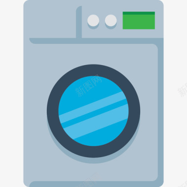 洗衣机家用电器平板图标图标