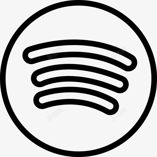 Spotify品牌系列线性图标svg_新图网 https://ixintu.com Spotify 品牌系列 线性