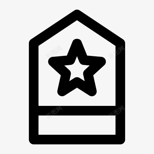 高级星认证荣誉图标svg_新图网 https://ixintu.com 徽章 用户界面线图标集 荣誉 认证 高级星